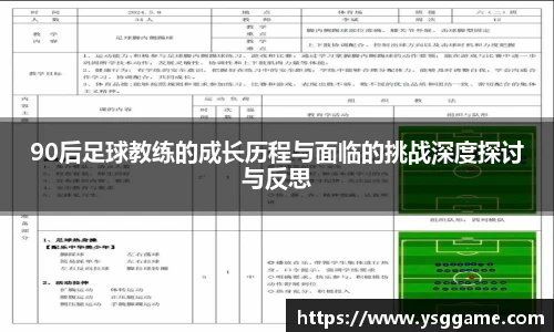 90后足球教练的成长历程与面临的挑战深度探讨与反思
